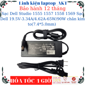 Sạc laptop Dell Studio 1555 1557 1558 1569 Sạc Dell 19.5V-3.34A/4.62A-65W/90W chân kim to(7.4*5.0mm)