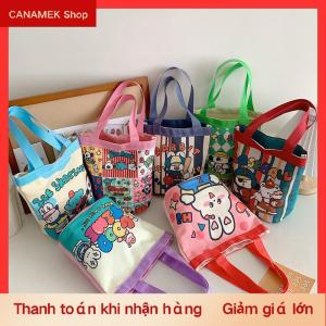 CS Bình thường vải xô Túi tote phụ nữ túi xách phim hoạt hình in ăn trưa Túi shopper túi trường Túi
