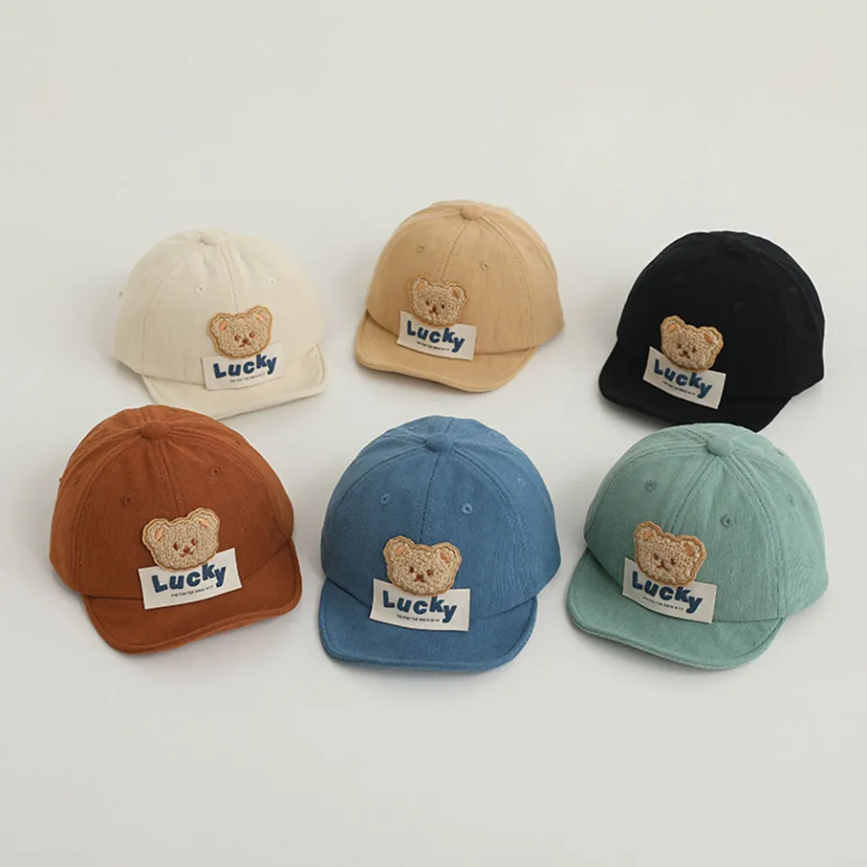 Lucky Bear Baby Hat Spring Autumn Boys Girls Cap Trendy Girl