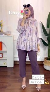 O Ditty Rayon Diamond Tunik Kulot Shakila Ootd Kerja Ootd Jalan