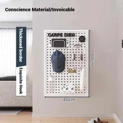 STON Pegboard Storage Organizer Entranceway Circular Hole Board Hanging Rack Household Metal Display Rack Hanging Wallpanel 洞洞板墙上置物架