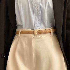 [จัดส่งที่รวดเร็ว]เข็มขัดหนังผู้หญิงย้อนยุคสไตล์เกาหลีเข็มขัดประดับนักเรียนด้วยชุดกระโปรงและกางเกงยีนส์เรียบง่ายและมีสไต