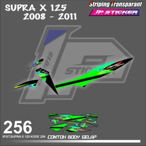 SUPRA X125 2008-2011 (COD) STIKER STRIPING MOTOR HONDA SUPRA X125 HOLOGRAM DAN TRANSPARAN