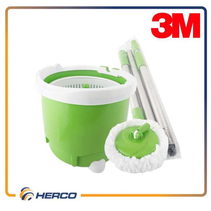 3M Scotch Brite Green Single Spin Mop Compact / Clean / 100 Microfiber