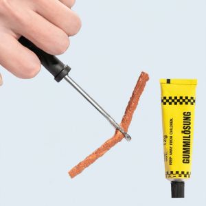 Bộ dụng cụ vá lốp xe vá lụi không săm kèm 3 dải keo cao su thích hợp vá khẩn cấp khi mang đi phượt du dịch-NIEVE