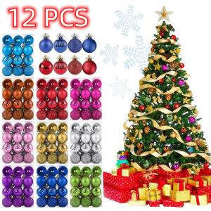 12Pcs/Set Christmas Tree Ball Set For 2023 Xmas Party Decor Accessories Christmas Ball Ornaments Pendant Home Decorations Cheap 01 [YHdecor]