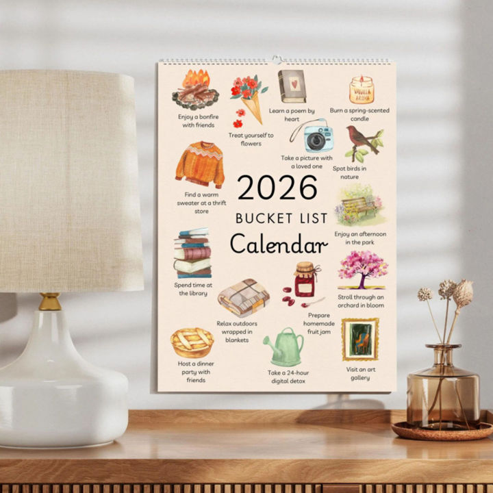 tuoqiaodua 2026 Adventure Calendar Creative Calendar 2026 Monthly ...