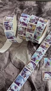 500Pcs/Set Game Cartoon  Stickers Cute Wanderer Kabukimono Balladeer Hat Guy Focalors Furina de Fontaine Sticker Circle Kids Toy Stickers Gift