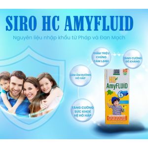 Siro Ho Cảm HC AmyFLUID 100ml Cho Bé Từ 6 Tháng | Hỗ Trợ Ho Hắt Hơi Sổ Mũi Do Cảm Lạnh
