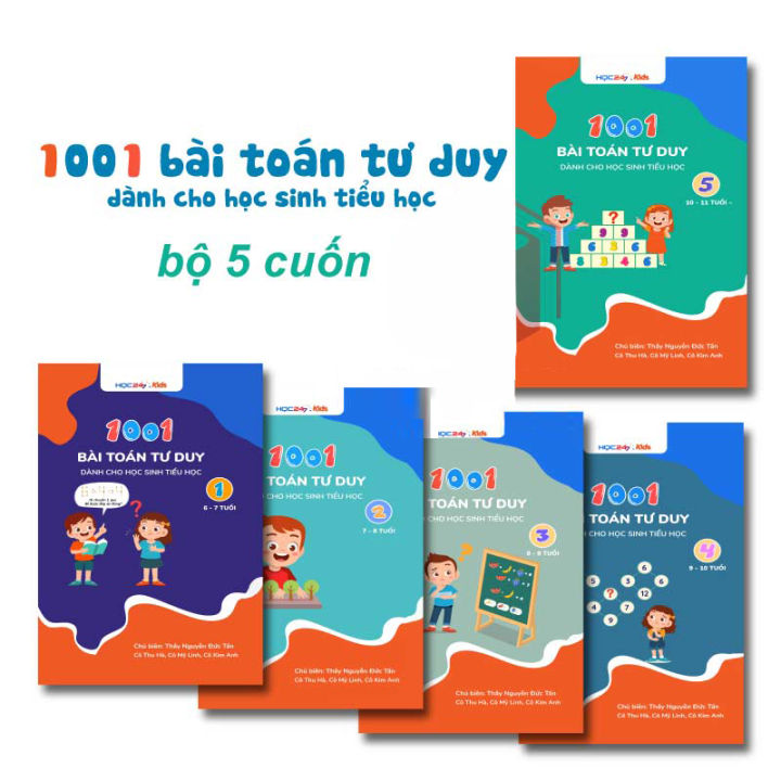 1001 toán tư duy dành cho học sinh tiểu học in màu khổ a4 | Lazada.vn