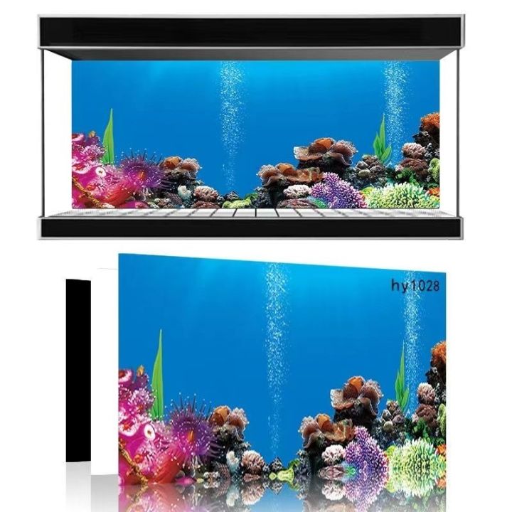 Fish tank background positive glue 3d threedimensional ocean coral water grass aquarium