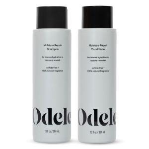 Odele Moisture Repair Sulfate-Free Shampoo & Conditioner Set for Intense Hydration to Restore & Dry or Damaged Hair 13 Fl Oz Each (2-Pack)