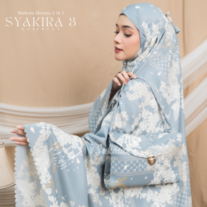 Sakata - Mukena Couple Ibu dan Anak Maxmara Luxury 2in1 Printing Premiun Lasercut Mewah Series 3