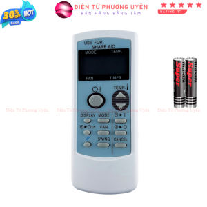 Điều khiển điều hòa SHARP Mã 09 xanh remote máy lạnh SHARP - Tặng kèm pin - Điện Tử Phương Uyên