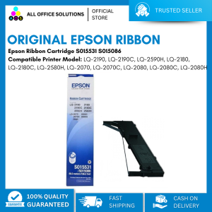Epson S015086 S015531 Genuine Ribbon Cartridge for FX-2170 / 2180 LQ-2070 / 2170 / 2080 / 218