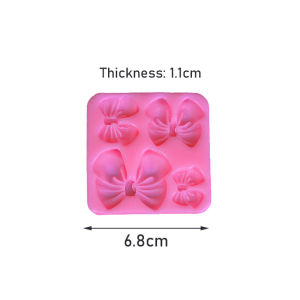 Knot Bow Molds Soft Silicone Resin Art Mould Cake Decoration Pastry Fondant Candy Mould Kitchen Baking Accessories Tools Mini Bows Silicone Fondant Molds Bowknot Candy Chocolate Cake Pop Accessories Cakepop Cupcake Topper Decorating Tools Kitchen