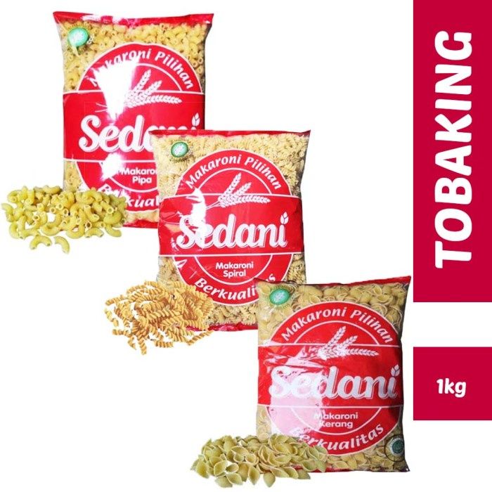 Sedani Makaroni 1kg Macaroni Spiral Kerang Pipa | Lazada Indonesia