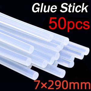 100Pcs Hot Melt Glue Stick Hot Melt Sticks (7 x 190mm) for DIY Art Clear Glue Gun