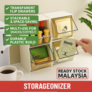 HOME BEST 1pc 2 Layer Tea Pack Organizer Box Acrylic Drawer Container Capsule Coffee Snacks Home Living Kitchen Office Organize