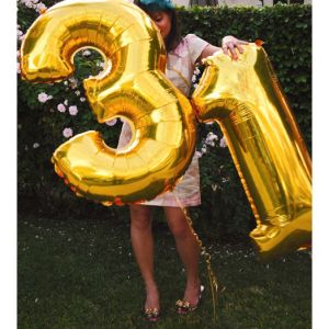 32Inch Gold Number Foil Balloons Wedding Birthday Party Decoration Balloons Modern Ballon Party Needs