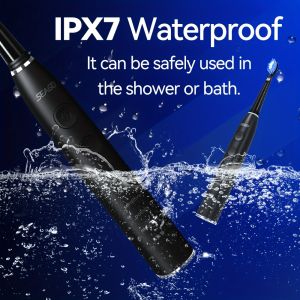 【Original 】Seago Rechargeable Electric Toothbrush with Travel Case - 5 Cleaning Modes Soft Nylon Bristles Odorless Ideal for Travel & Home Use Fathers Day Mothers Day Gift