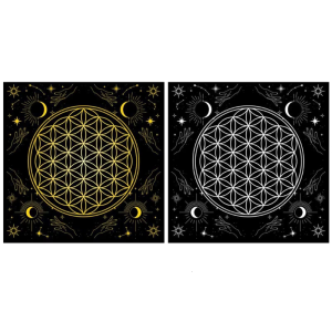 Square Shape Pendulum Divinations Mat Altar Tablecloth Board Game Pad Rune Table Cloth Metaphysical Board Game Mat