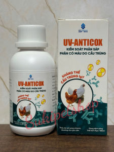 UV-ANTICOX - 100ML - THỰC PHẨM BỔ SUNG KHÁNG THỂ CẦU TRÙNG IgY VITAMIN VÀ KHOÁNG HỖ TRỢ HỆ TIÊU HÓA CHO GIA CẦM