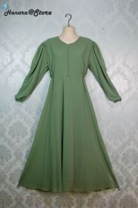 Gamis dewasa hanadress ceruty babydoll polos pakaian muslim terbaru model kekinian