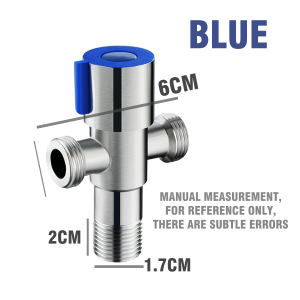 304 Stainless Steel One Way Angle Valve Two Way Angle Valve 1/2Shower Head Basin and Kitchen Faucet and Water Heater