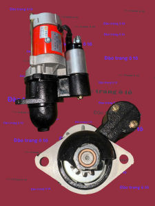 Đề xe công nông 12 răng 12V 1332 158D cổ 74 mõm ngược tâm tai bắt 112 phi răng 42 lắp cho đầu nổ và ô tô đề cong