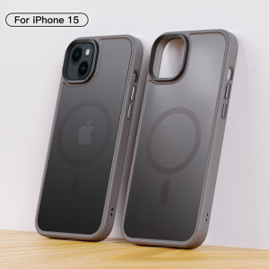 Gennext Case Magsafe Hybrid Matte Iphone 15 15Plus 15Pro 15Promax Doff Gray Casing for Promax Pro Max Plus