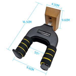 Wall Mounted Guitar Hook Gravity Self Lock Guitar Hanger Guitar Display Stand With Wooden Base