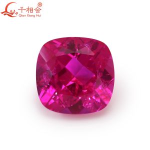 หมอนรูปธรรมชาติตัด AGL ใบรับรองห้องปฏิบัติการปลูกสีแซฟไฟร์สีชมพูและสีแดงกุหลาบพร้อมที่มองเห็นได้สำหรับเครื่องประดับ DIY