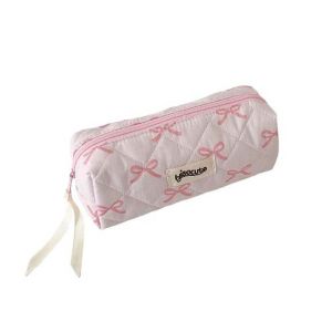 DUOJI โบว์น๊อต กระเป๋าเครื่องเขียนติดโบว์ จุได้มาก ที่เก็บเดสก์ท็อป กล่องดินสอสไตล์เกาหลี น่ารักน่ารักๆ ชมพู/ขาว/ฟ้าค่ะ กระเป๋าดินสอติดโบว์ ที่ใส่เครื่องเขียน