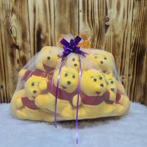 FREE ONGKIR Boneka beranak pooh induk 2 anak 5 ganci
