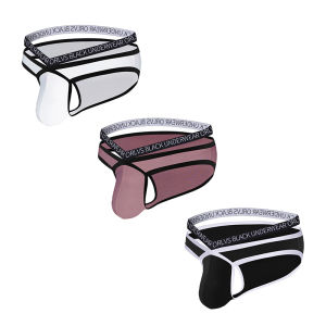 CMENIN ORLVS 3Pcs Cotton LOGO Breathable Underwear Men Jockstrap Briefs Mens Underpants Pouch OR6314