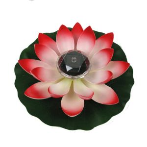 HPVDBP Waterproof Solar Lotus Lamp Automatic Sensing Smart Switch Lotus Artificial Lotus Lamp Garden Decor 28cm Lotus Wishing Lamp Outdoor
