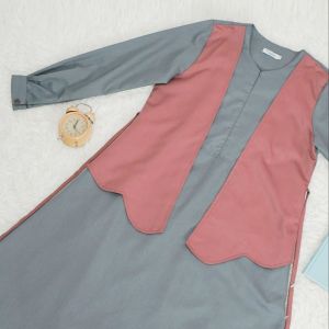Gamis Formal Elegan Kekinian / Gamis Outer Kombinasi 2 Warna Premium / Gamis Belinda by Hijab Hayuri