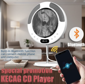 [SG Stock] KECAG Bluetooth CD Player | Wall Mountable & Desktop Stand | Portable Home Audio Speaker with Remote Control | FM Radio & USB MP3