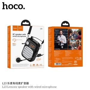 Hoco L23 ลำโพงช่วยสอน ไมค์ช่วยสอน BT5.4 พกพาสะดวก เสียงดังคมชัด เหมาะสำหรับครู ไกด์ และงานพรีเซน