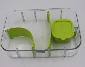 PackIt Multi Flex Bento lunch box food and fruits storage box with leakproof cover and flexible food divider and sauce container (for dry food with small amount of sauce)