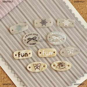 [COD] MINIFRIUT Elliptical Tag Button Collection DIY Sewing Accories Handmade Jewelry Decorative Buttons Clothing Jewelry Accessories