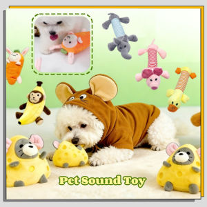Pet Sounding Plush Toy Stuffed Toy Cheese Mouse Carrot Rabbit Banana Monkey Shaped Toys