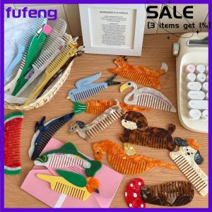 fufeng Creative Cartoon Anti-static Acetate Hair Comb Lovely Hair Care Hairdressing Combs Head Massage Hairbrush Tools Accessories