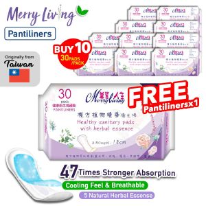 Merryliving Sanitary Pantyliners • Buy 10 free 1