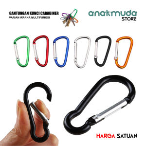 Gantungan Barang Carabiner karabiner Gantungan Cantolan Kunci Hook Alumunium Serbaguna Multifungsi