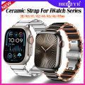 Dây đeo bằng gốm cho Apple Watch Ultra 2 1 49mm iWatch series 10 9 8 7 6 5 4 3 2 se Dây đeo 46mm 42mm 41mm 45mm 44mm 40mm 38mm Dây Đeo Inox Dây đeo thay thế. 