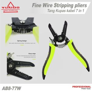 Tang Kupas & Pemotong Kabel Dan Kawat Model F Automatic Wire Stripper 7in 1