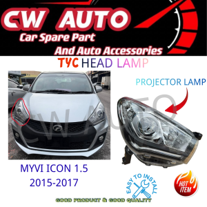 TYC HEAD LAMP/LAMPU DEPAN/HEAD LAMP LIGHT/LAMPU BESAR PERODUA MYVI ICON 1.5 IKON (PROJECTOR)