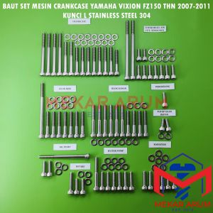 Baut Mesin Yamaha Vixion Old FZ150 THN 2007-2011 Kunci L Stainless steel 304